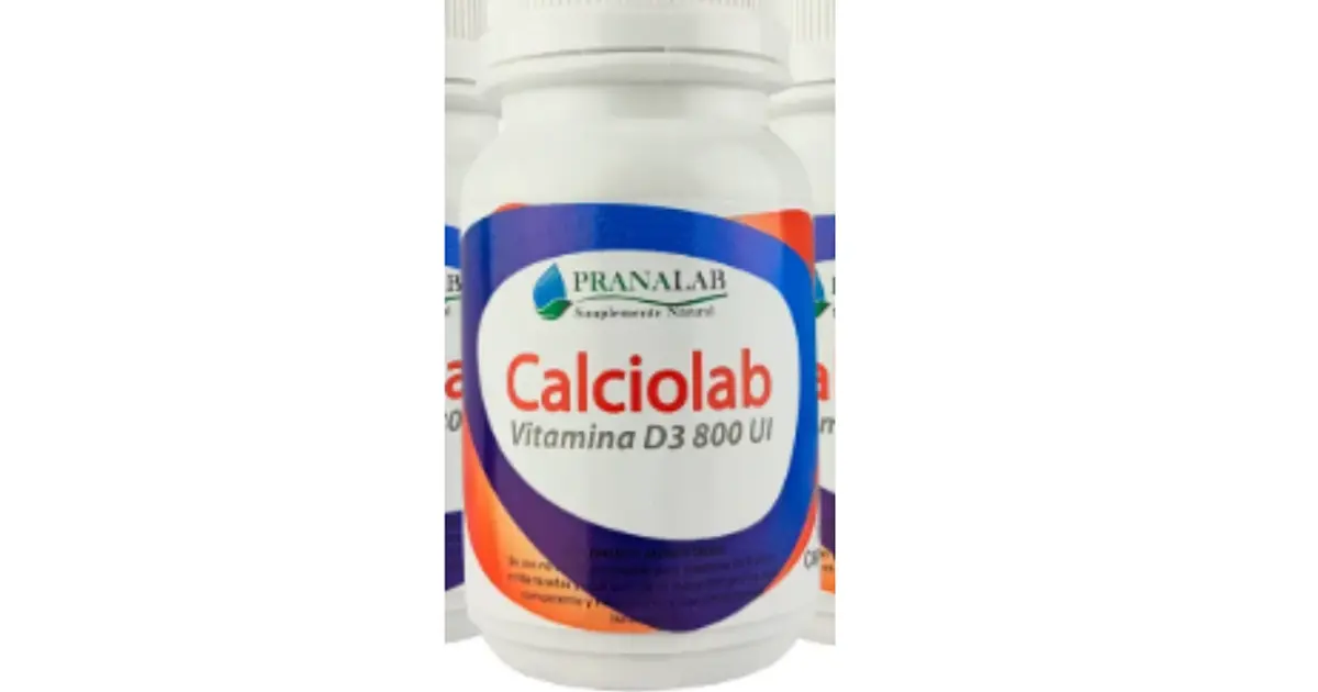 Calciolab 60 capsulas. Calcio 500mg/800ui Vitamina D
