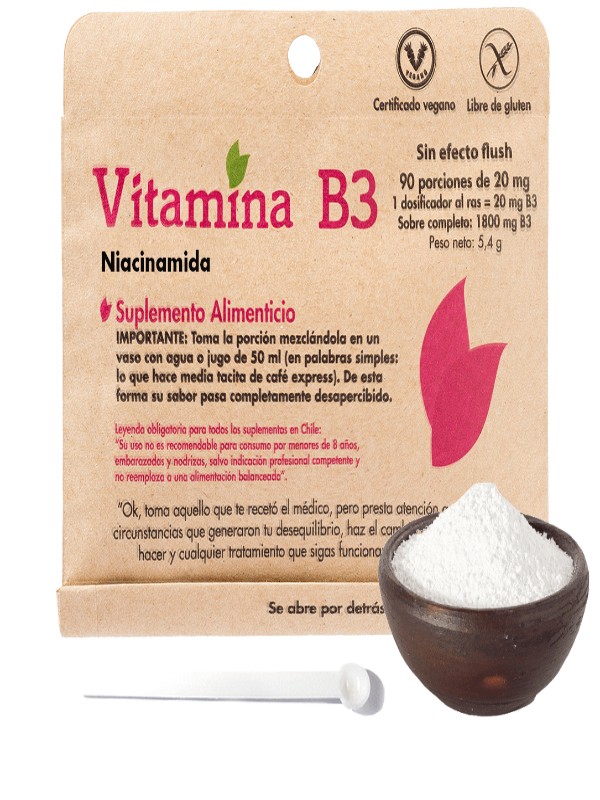 Vitamina B3 90 porciones 20mg (polvo)