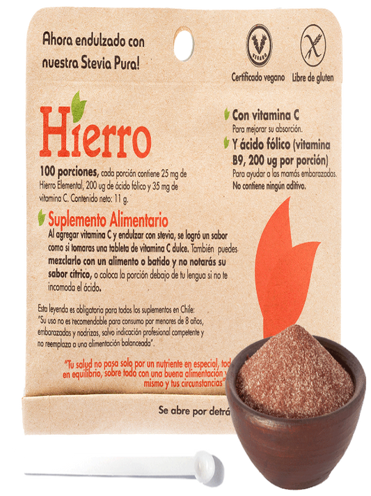 Hierro 25mg 100 porciones (polvo)