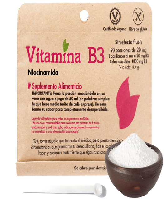Vitamina B3 90 porciones 20mg (polvo)