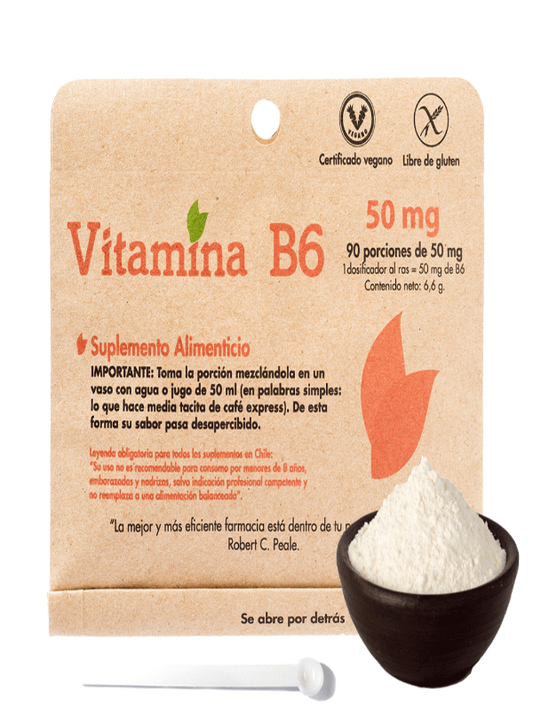 Vitamina B6 90 porciones de 50mg (polvo)