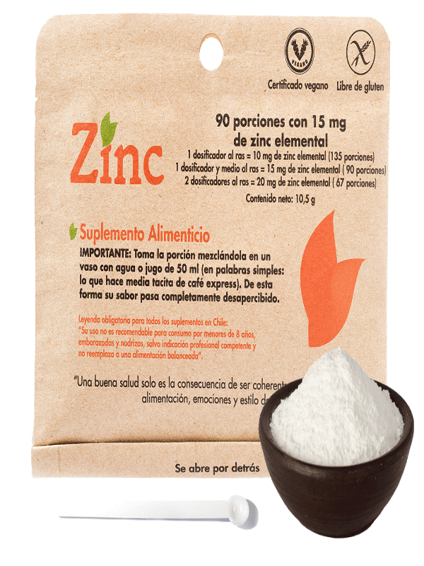 Zinc 90 porciones 15mg (polvo)