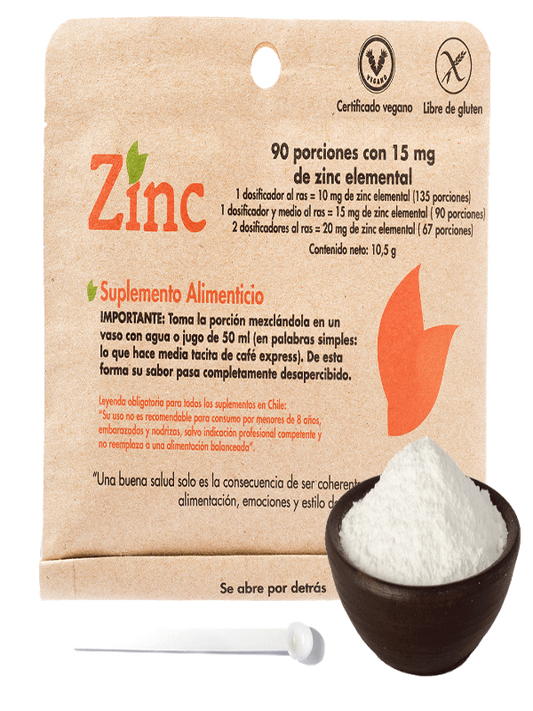 Zinc 90 porciones 15mg (polvo)